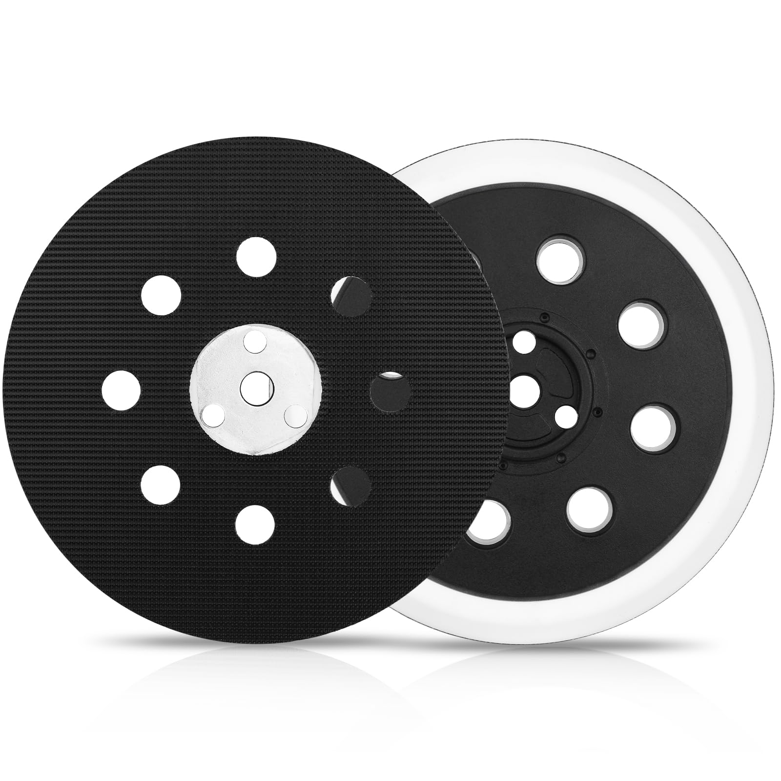 Photo 1 of Gnellkoor 2PCS 5" Hook & Loop RS032 Hard Backing Sander Pad Compatible with Bosch Orbital 3107DVS 3725DEVS 1295DVS 1295DH Random Sander Replacement Parts