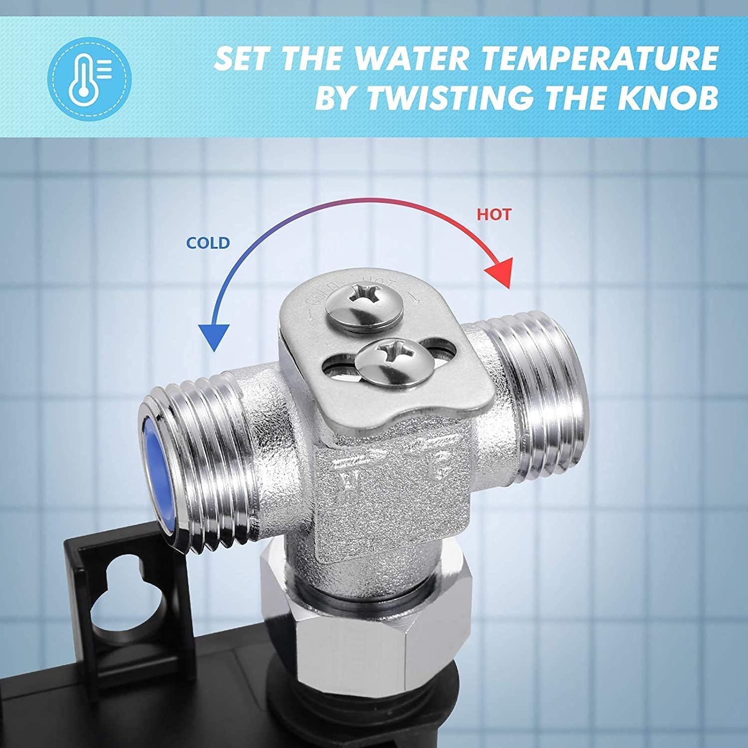 Dalmo Automatic Sensor Touchless Bathroom Sink Faucet with Hole Cover Plate, Chrome Hands Free Bathroom Water Tap with Control Box and Temperature Mixer, 1-Hole/3-Hole Vanity Faucet, Battery Powered: Home Improvement