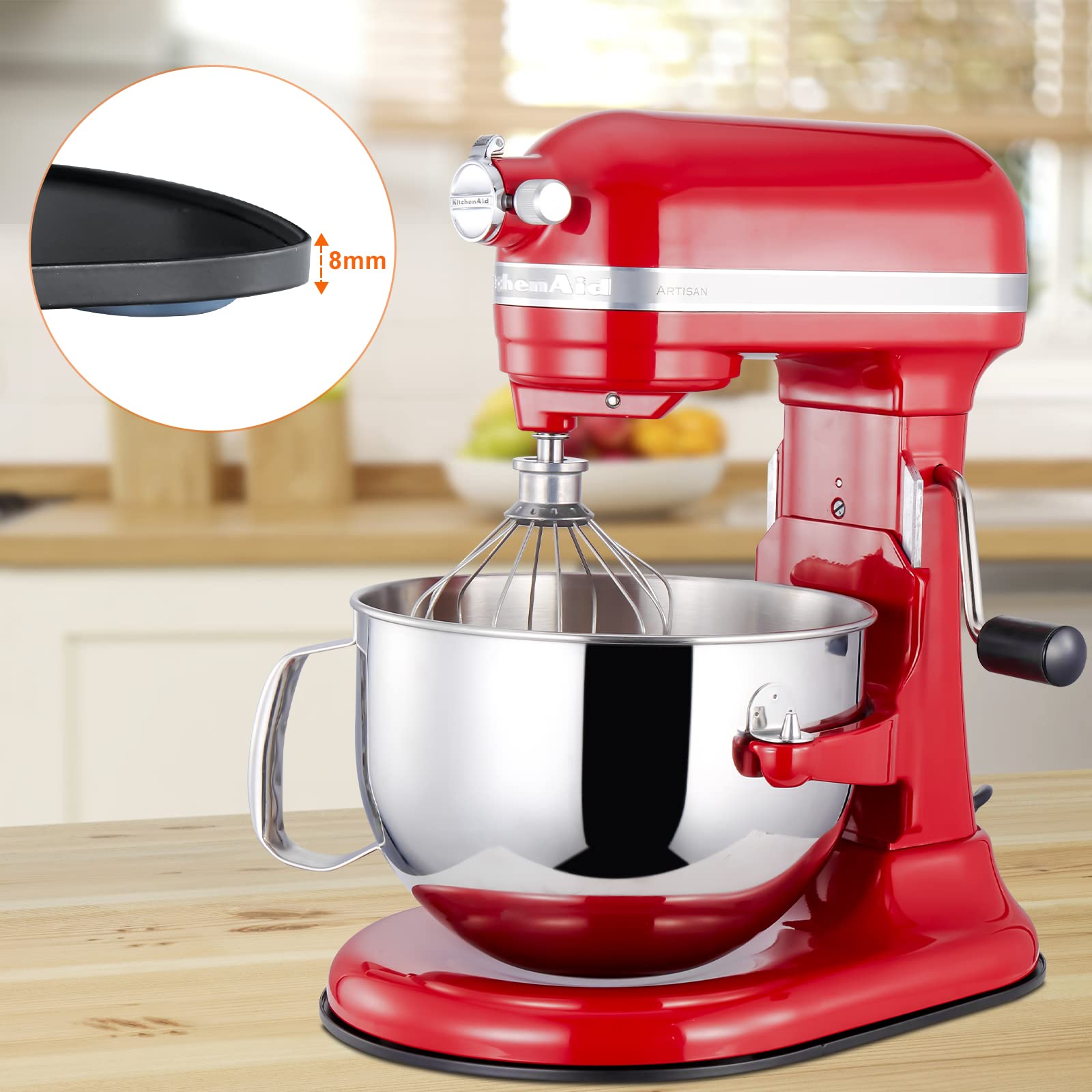 Mixer Mat Slider for KitchenAid 5-8 Qt Tilt Head Stand Mixer - Bamboo Kitchen Appliance Sliding Tray Mixer Mover Slider Board Compatible with Kitchen aid 5-8 Qt Stand Mixer, KitchenAid Artisan