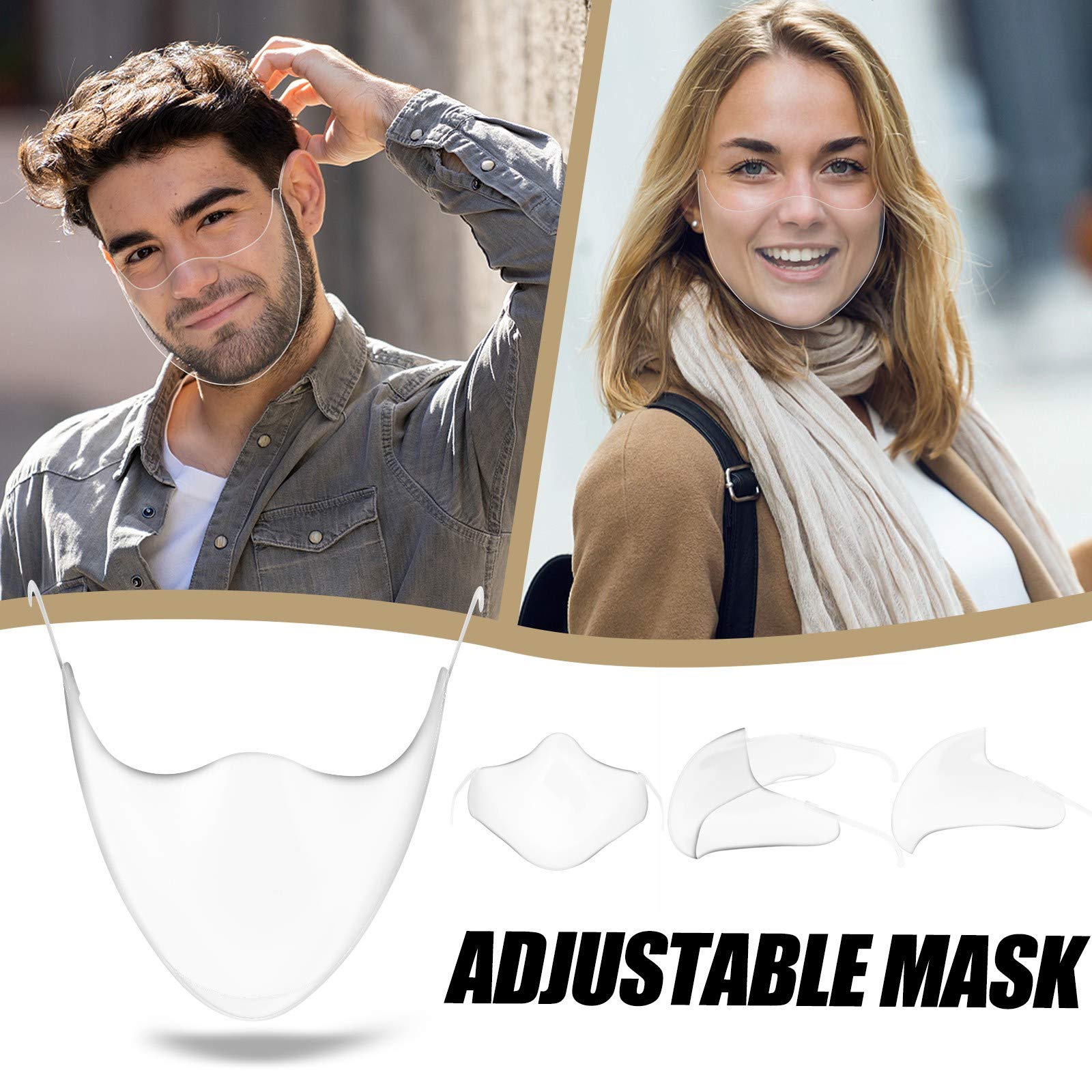 XINMINGREN Clear Face_Shields_Visor_UK Mouth_Shield_Mask for Restaurant Hotel Hospital Shield Protection Plastic…