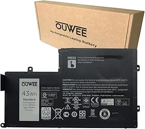 OUWEE TRHFF Laptop Battery Compatible with Dell Inspiron 14 5442 5443 5445 5447 5448 5457 15 5542 5543 5545 5547 5548 5557 Latitude 3450 3550 Series OPD19 0M7T5F 0M6WKR 11.1V 43Wh 3800mAh 4-Cell