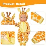Aolso 14-18 Inch Baby Doll Clothes Hooded Jumpsuit with Coat Hanger view 3