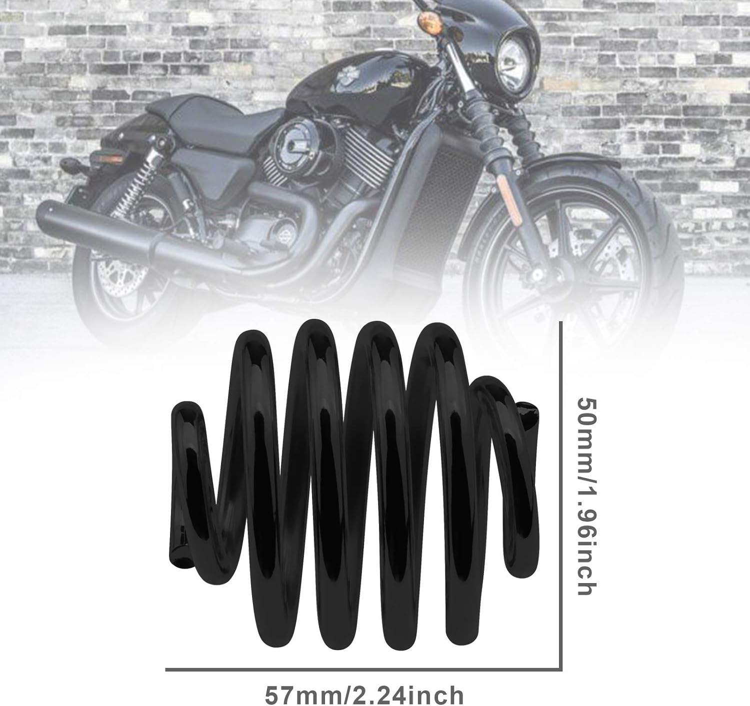 Create idea Pair of Black Solo Seat Springs 2 Inch Steel Retor Vintage Old School Style Barrel Shape Spring Seat Mounting Fit for Motorcycle Bobber Chopper Custom - Image 5