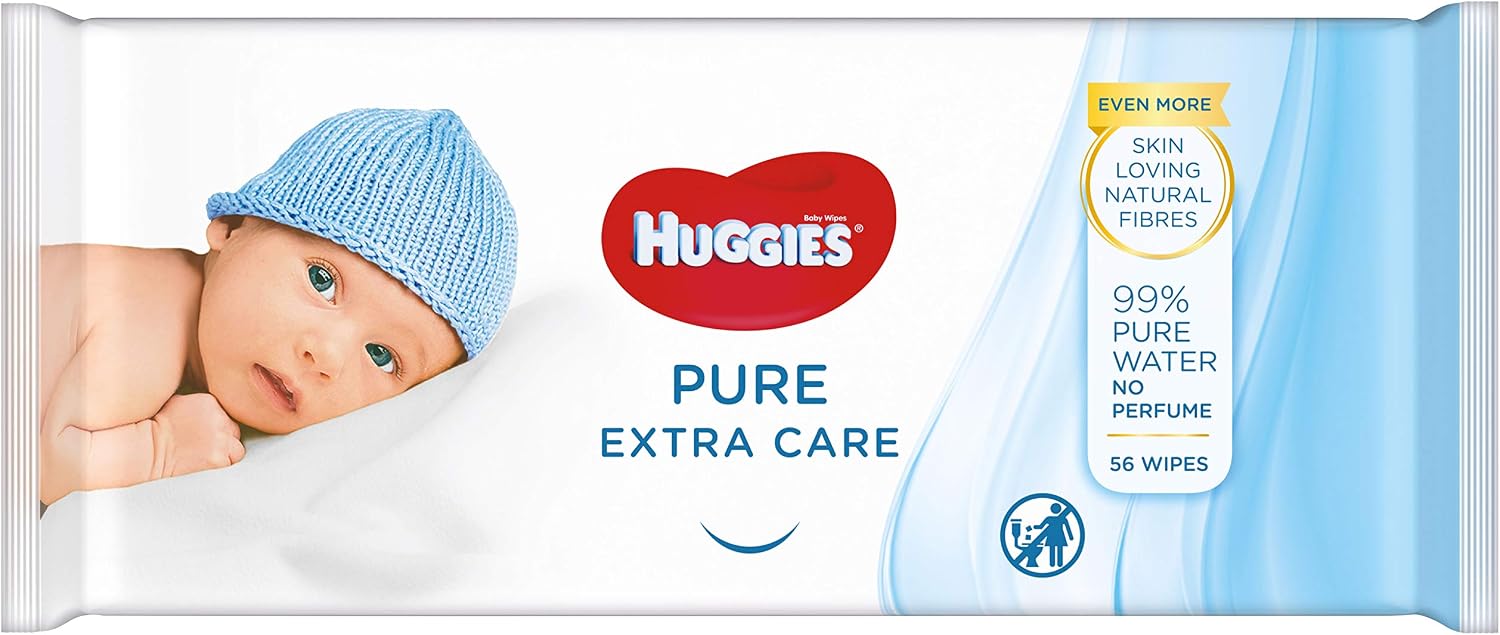 Huggies Pure Extra Care Baby Wipes - 4 Packs (168 Wipes) - Image 3