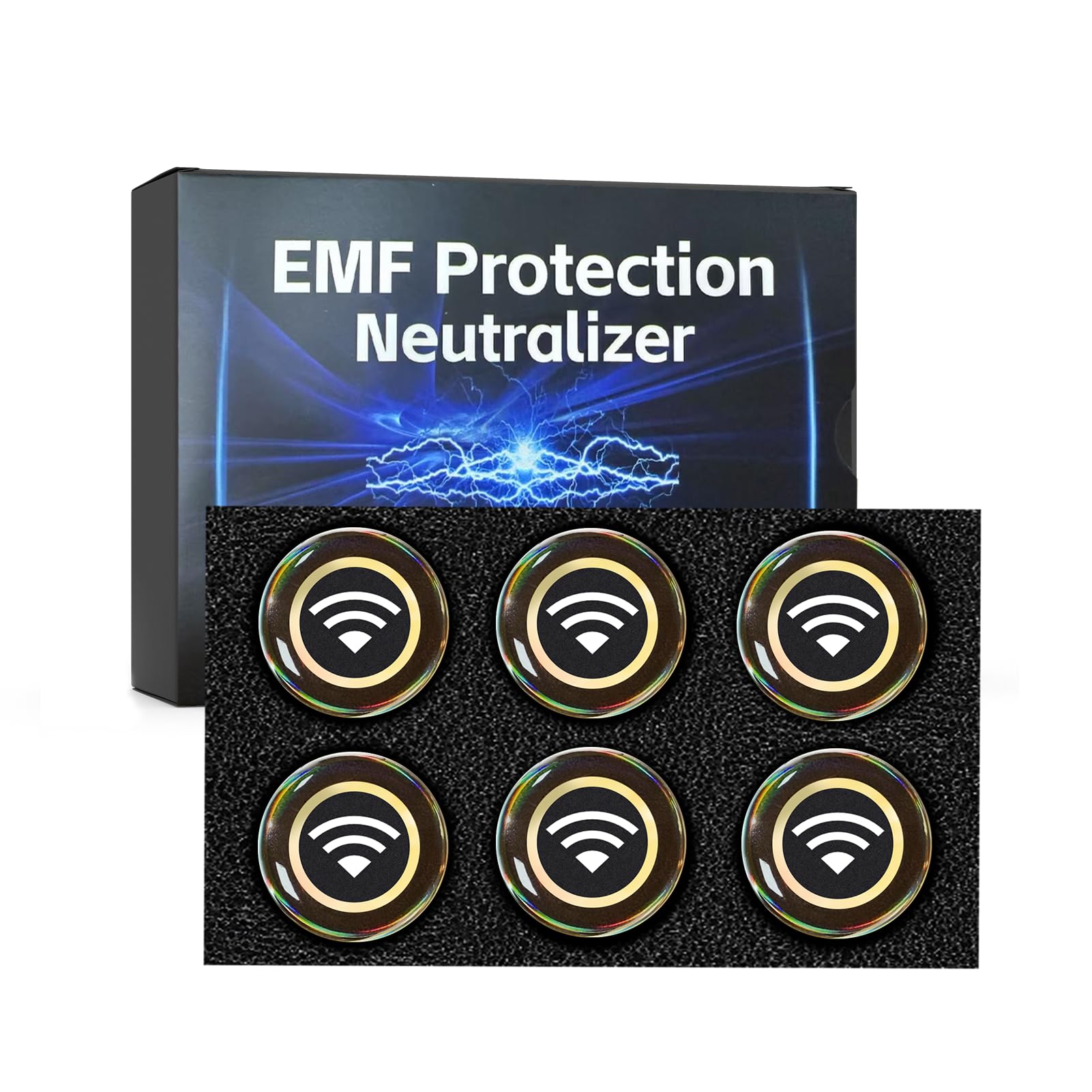 Photo 1 of 6 Pieces Blocker Protection Neutralizers Stickers for Cell Phones Tablets Laptops Computer WiFi Printer TV