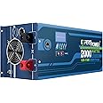 ExpertPower 2000W Pure Sine Wave Inverter Charger | Peak 6000W | DC 12V - AC 110V | LifePO4/ Lithium Battery Compatible | Auto Transfer Switch | LCD Display
