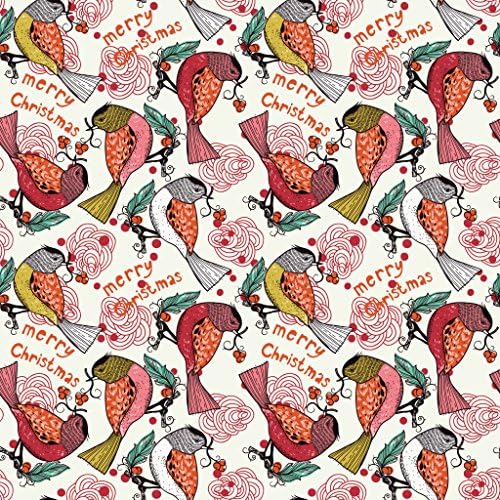 Christmas Birdies Photo Backdrop 5' x 5'