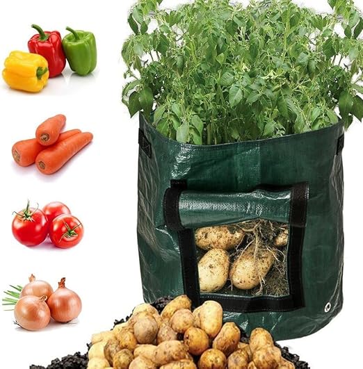 Tefamore Maceta Textil no Tejido Patatas Sacos para Plantas con ...