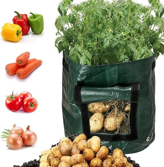 Tefamore Maceta Textil no Tejido Patatas Sacos para Plantas con ...