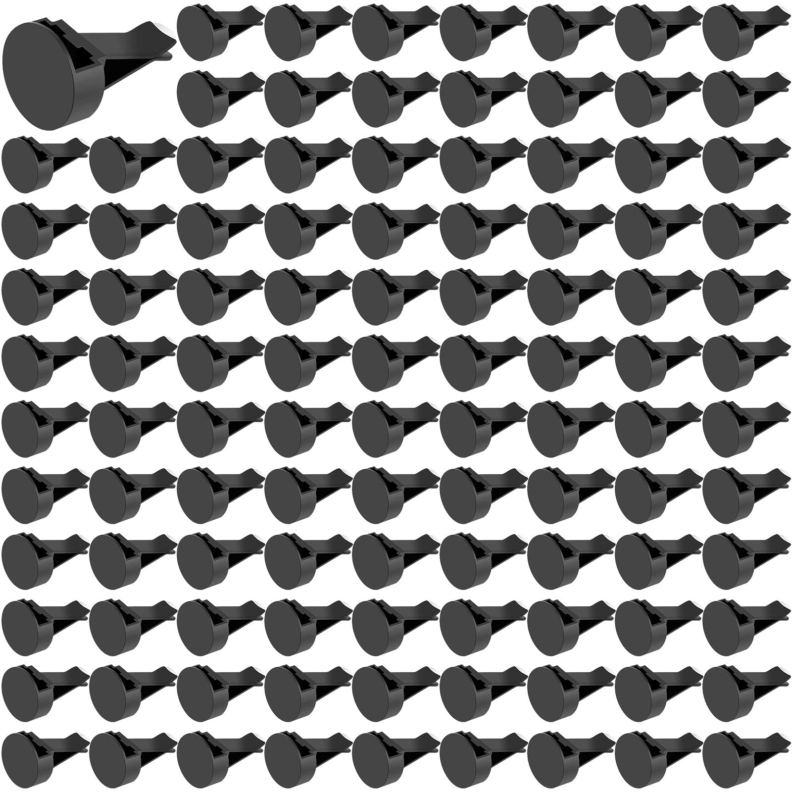 Photo 1 of 105 Set Square Head Car Air Vent Clip with Plastic Slot Head Auto Vent Clip Replacement Air Conditioner Outlet Clips Black