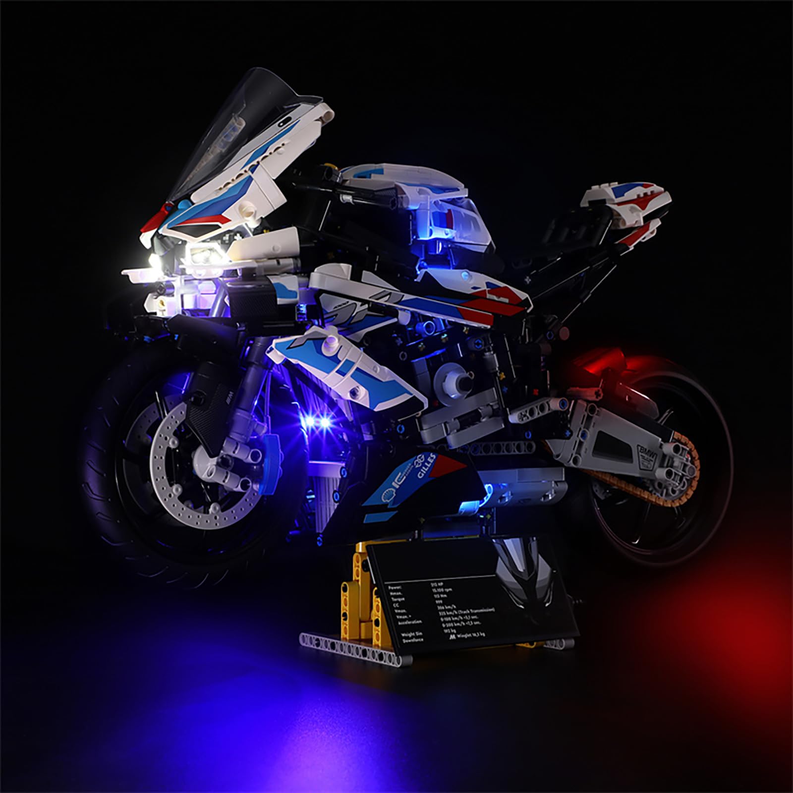 MENZAVA LED Light Set Compatible with LEGO 42130 BMW M 1000 RR Technic Building Blocks Model - Model Set NOT Included
