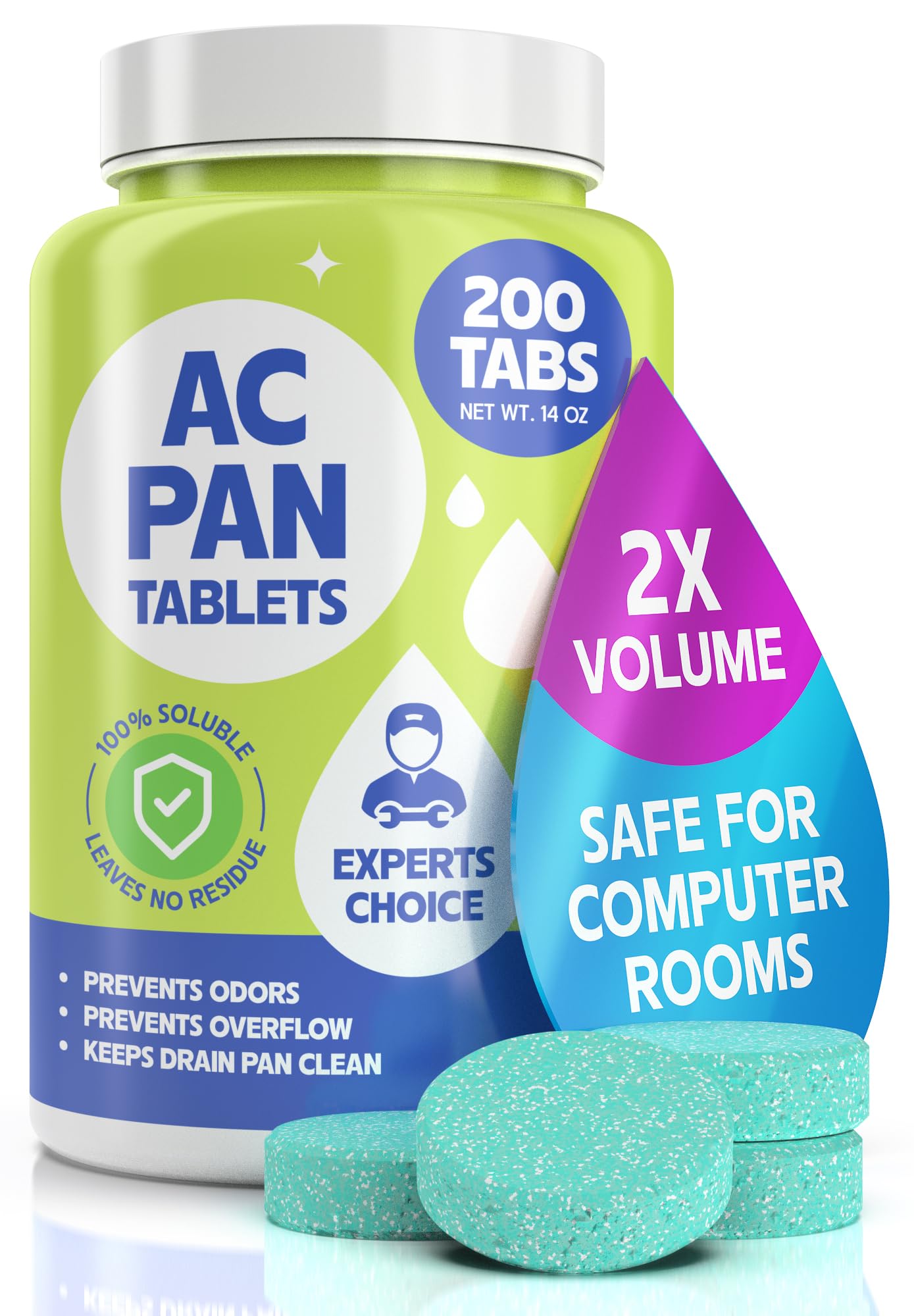 Photo 1 of 200 Tablets AC Drain Line Cleaner- No-Residue, Water-Soluble, Fast-Acting Pan Treatment for HVAC, Window Units, Mini-Splits, Dehumidifiers and Refrigerators System Maintenance