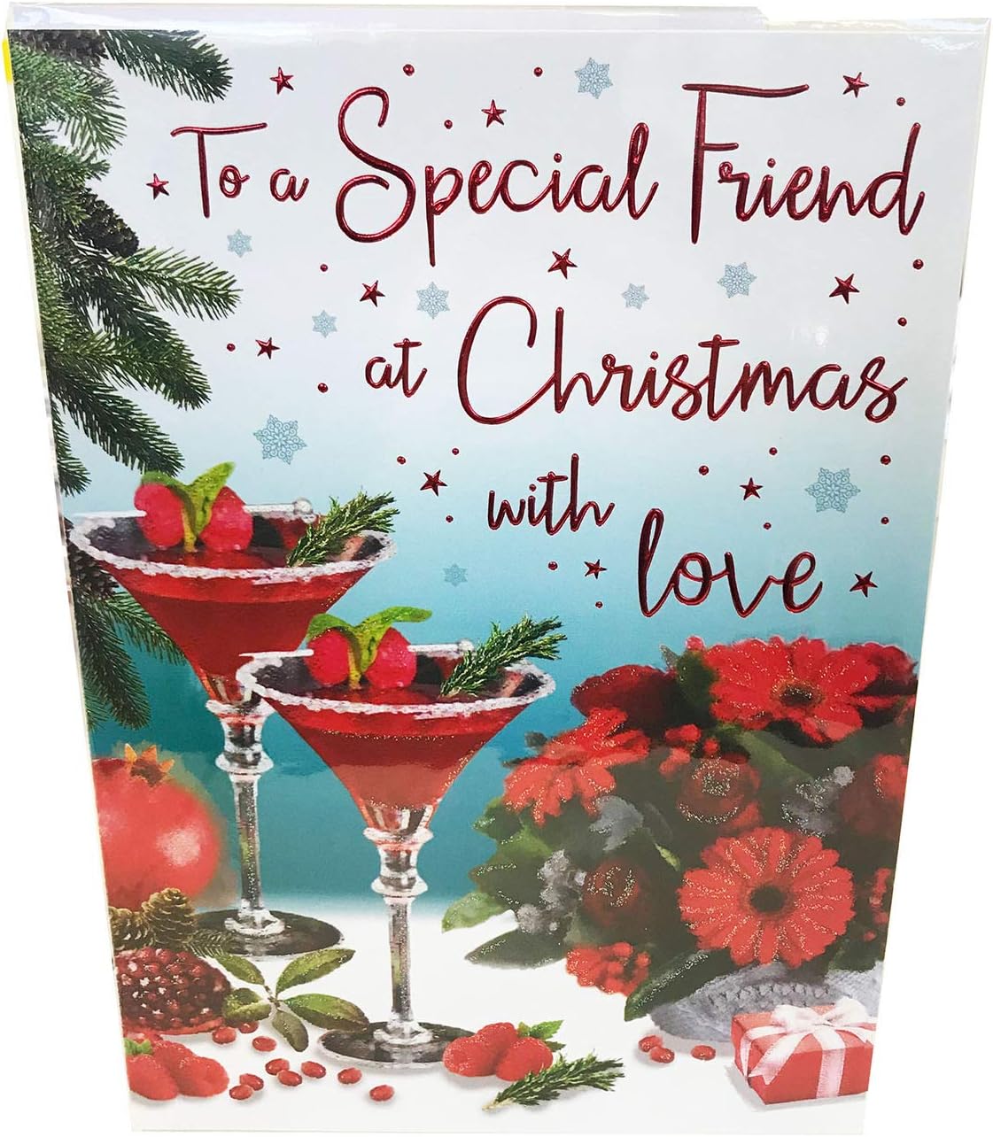Friend Christmas Card Women Greeting Ladies Verse Quality +Free