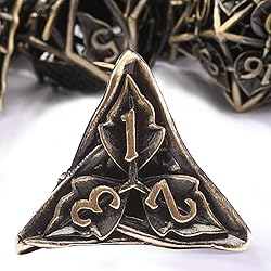AUSTOR Metal DND Dice Set 7 Pieces Leaf DND Dice