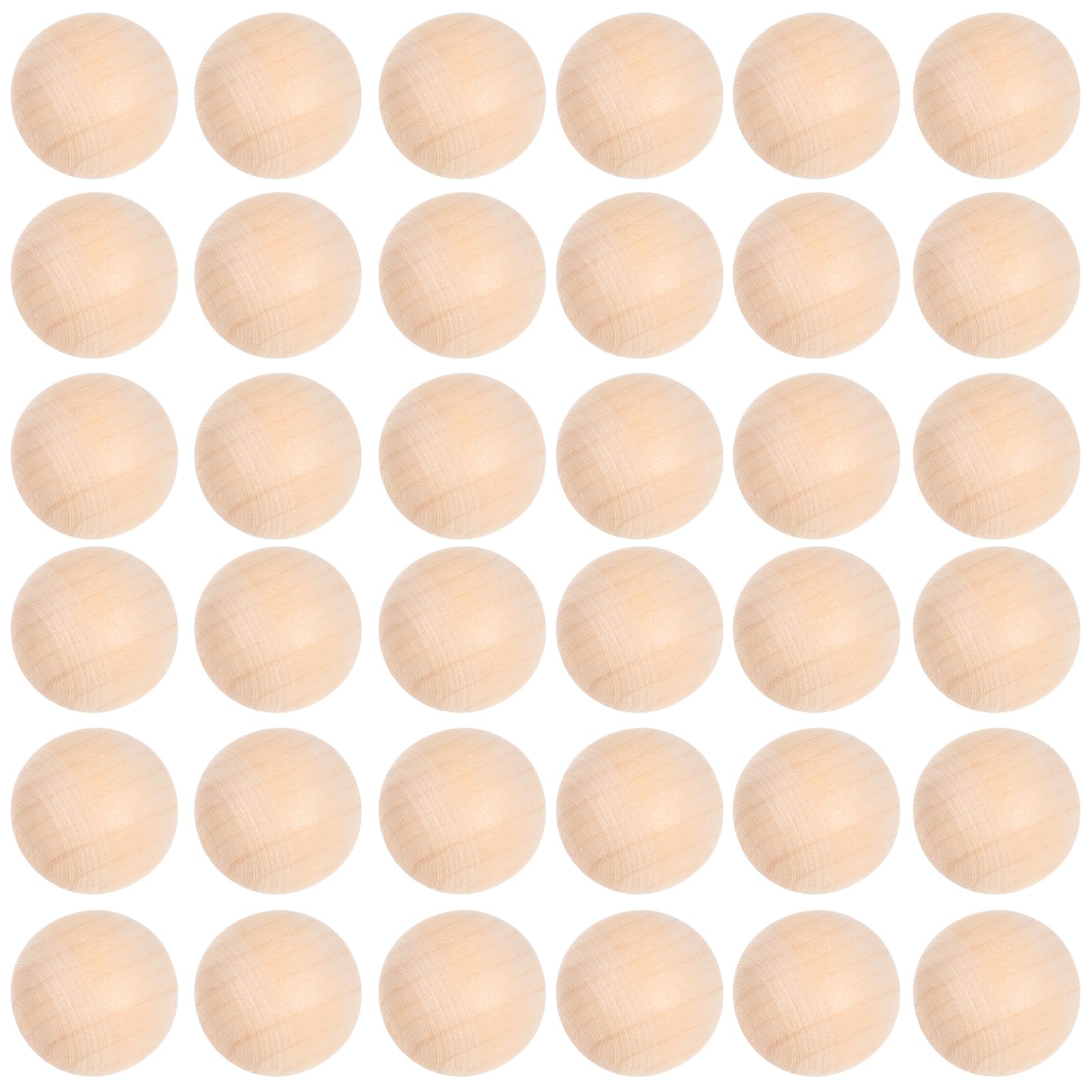 Milisten Solid Lotus Wood Beads 2Cm Round Mini Balls for DIY Jewelry Making Painting Carving Crafts Home Decoration Smooth Surface Natural Log Beads