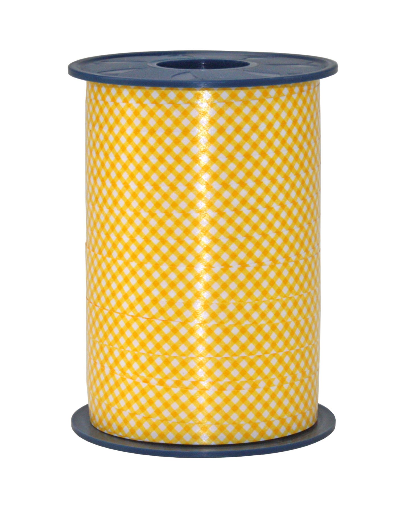 C.E. Pattberg Präsent - Checked Curling Ribbon Yellow 10 mm width, 250 m length — image 1