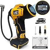 Tire Inflator Portable Air Compressor for DeWalt 20v Max Battery Power,160PSI Cordless Portable Electric Air Pump with Digital Pressure Gauge for Car Motorcycles Bike Sport Ball Auto(no battery)