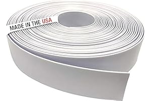 JEJAVU 1.5" Wide x 20' Roll Vinyl Strap for Patio Chairs, Lawn Furniture, and Deck Chairs, Make Your Own Replacement Straps, Plus 20 Free Fasteners, (White)