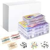 ALLECIN 1910Pcs Electronic Component Kit Resistor Electrolytic Capacitor Schottky Diodes LED Diode Transistor Electronics Components Assortment for DIY Project