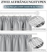PONY DANCE Thermal Blackout Curtain 2 Pack Silver Grey L 140 x H 200 cm view 7