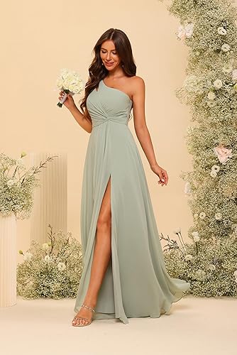 Simple Womens Bridesmaid Dress Simple One Shoulder Bridesmaid - Main Image