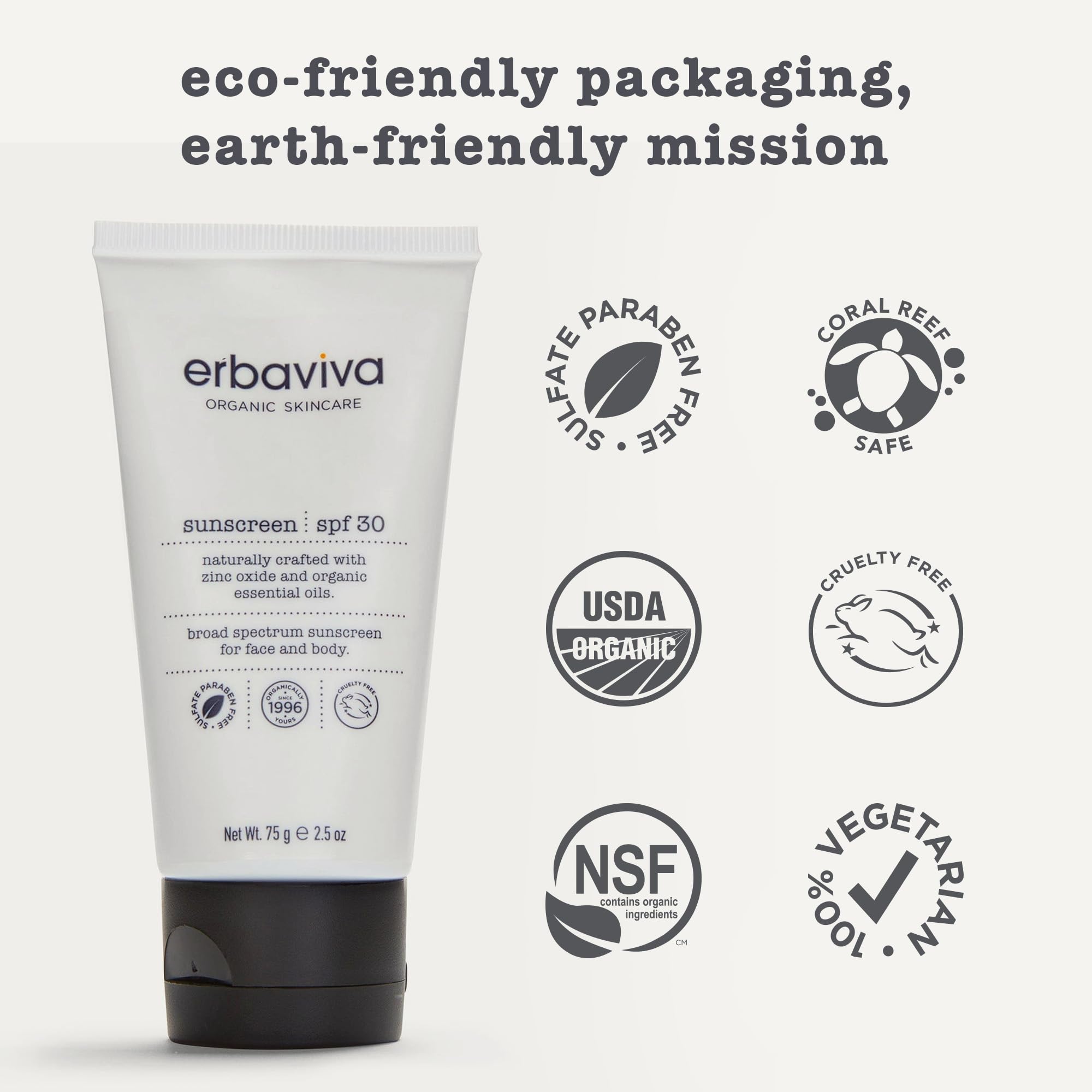 erbaviva Sunscreen SPF 30, 2.5 oz