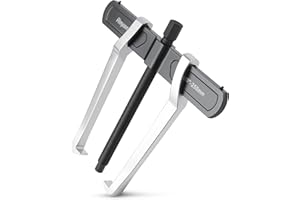 Reywoo 10 Inch 2-Jaw Gear Puller and Bearing Puller Adjustable CR-V Steel Tool with Reversible Jaws for Internal External Pulling Removes Pulleys Flywheels Bearings Gears