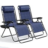 Nestl Zero Gravity Chairs Set of 2, Patio Lounge