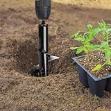 PTPTRATE Earth Auger Drill Bit Planter Digger Garden Planting Tool 8x30cm view 6