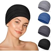 Zhengmy Cotton Chemo Sleep Cap for Women | Soft Cotton Chemo Caps for Cancer Patients Women, Stretchy Sleeping Headwear for Hair Loss, Comfortable Turban Skull Wrap