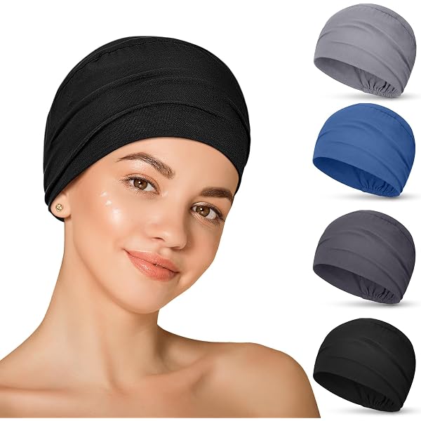 9 Pieces Solid Women Chemo Hat Stretchy Turban Beanie,Pre  display picture 3