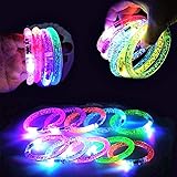 36Pack Glow Sticks Bracelets,6 Color LED Bracelets Party Supplies for Kids and Adults Glow in The Dark, LED Bracelet Light Up