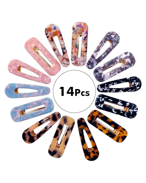 Hair Clips for Women Girls Acrylic Resin Hair Clips Fashion Geometric Alligator