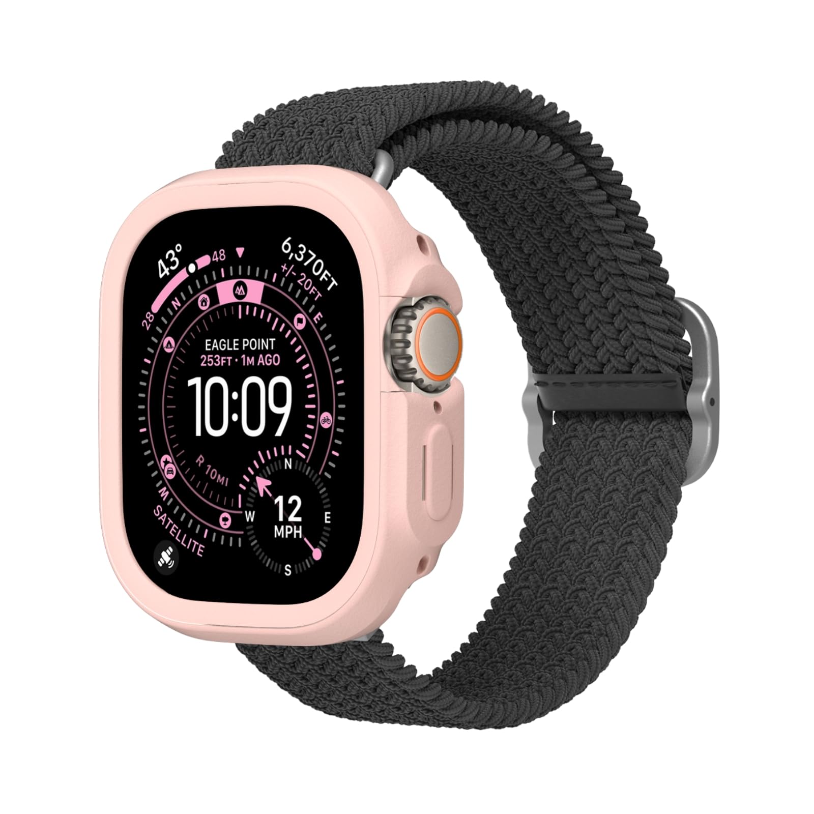 RHINOSHIELD Bumper Case Compatible with Apple Watch Ultra 3/2 / Ultra (49mm) | Slim Protective Case, Lightweight and Shock Absorbent - Blush Pink