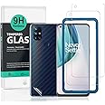 Ibywind Screen Protector For OnePlus Nord N10 5G,with 2Pcs Tempered Glass,1Pc Back Carbon Fiber Skin Protector[Fingerprint Reader,Easy to install]