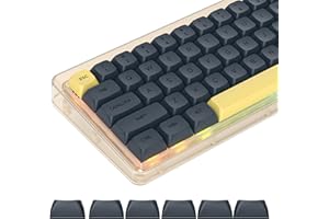 XDA PBT Key Cap, 142 keycaps Dye Sublimation Gentleman Black Custome Key Cap Set for Cherry/Gatron MX switches 60 Percent/68/