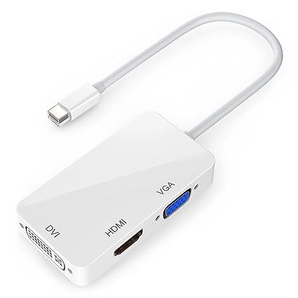 LENTION Thunderbolt Adaptador Mini DisplayPort con HDMI/DVI/VGA ...