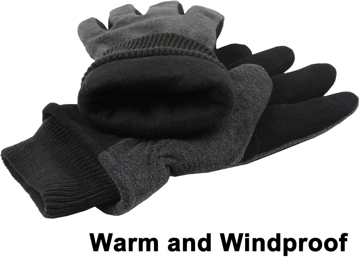 OZERO Winter Gloves Water Resistant Thermal Glove with Deerskin Suede Leather and Insulated Polar Fleece for Driving/Cycling/Running/Hiking/Snow Ski in Cold Weather - Warm Gifts for Men and Women : Clothing