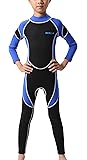 HISEA Children 2.5mm Thick Long Sleeve Diving Suit Unisex Sun Protection Neoprene Wetsuit For Boys Girls
