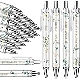 Chuangdi 24 Pcs Wedding Pens Bridal Shower Ballpoint Pens Retractable Bachelorette Black with Quotes for Guest Wedding Bridal Shower Favors Book Proposal Bachelor Party Gifts Office(Leaf)
