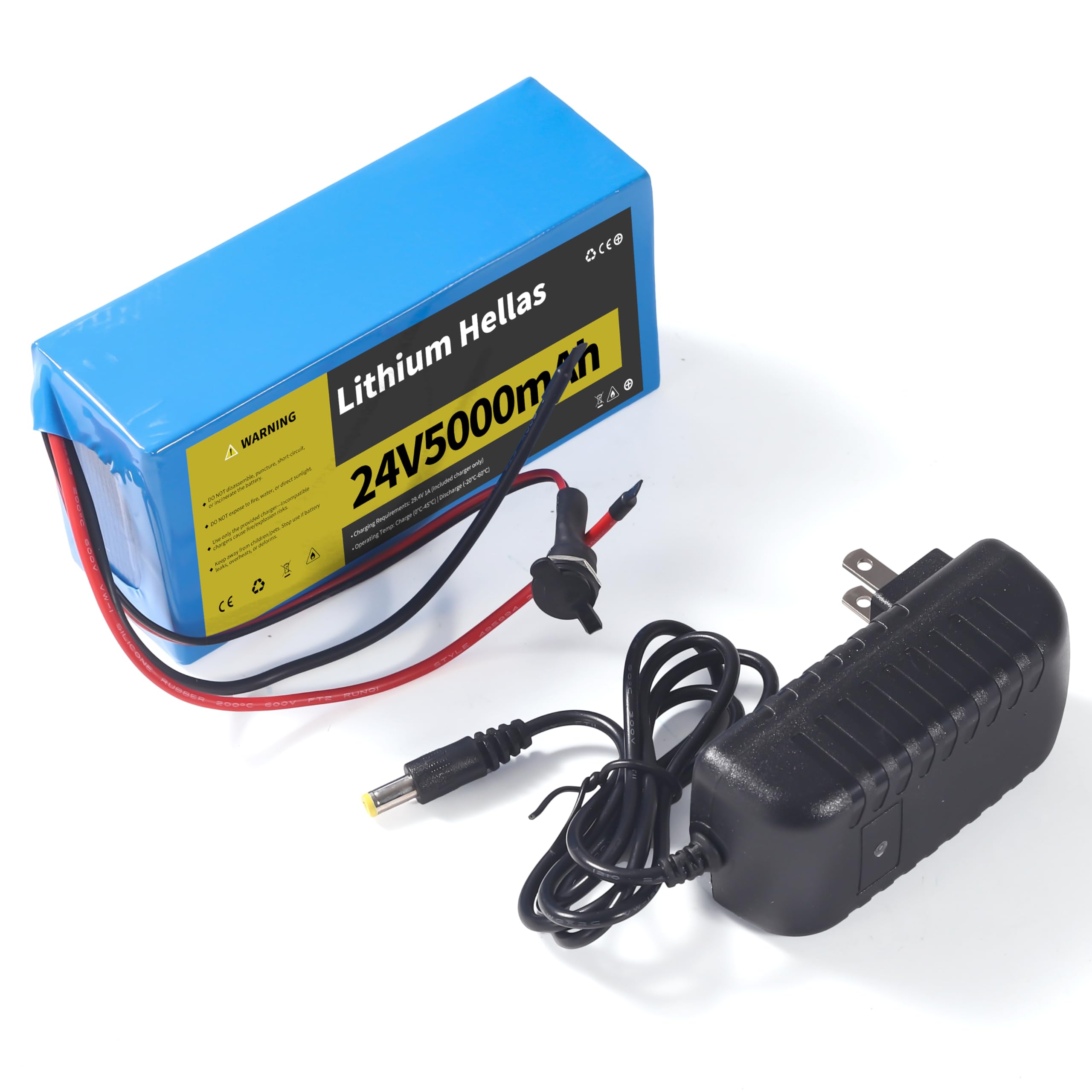 Photo 1 of 24V 5Ah Lithium Battery with 29.4V 1A Charger, 24V Rechargeable Battery for Outdoor Toys and DIY Projects