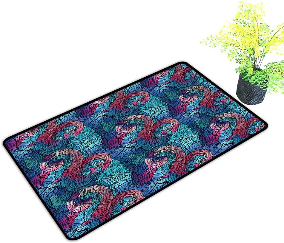 gmnalahome Front Door Mat for Indoor Outdoor Entry Rug Shaped Shell