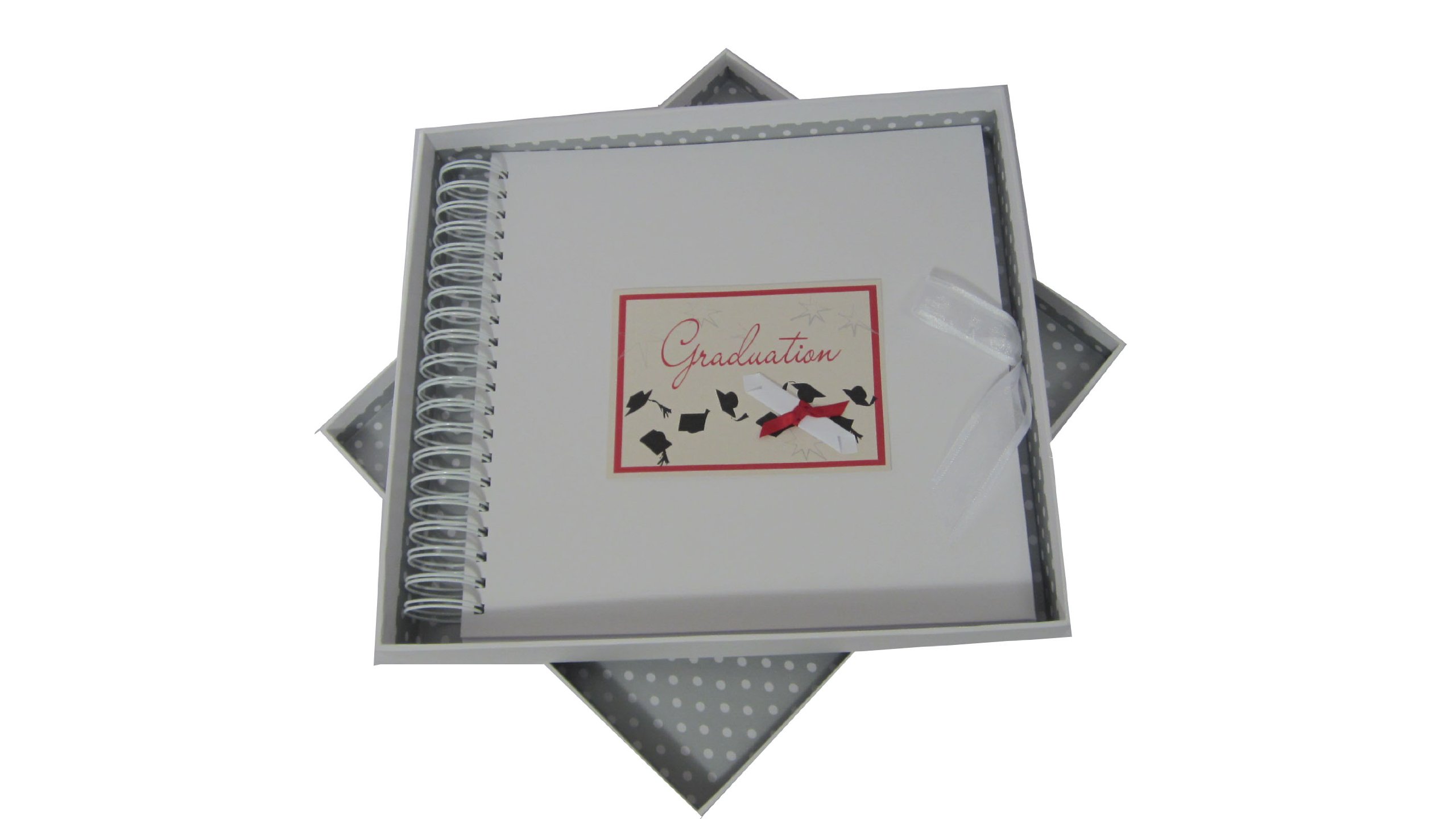 White Cotton Cards Graduation Scroll Card and memories Book