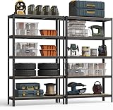 SONGMICS 5-Tier Heavy-Duty Shelving Units Set of 2 60 x 120 x 200 cm Black view 9