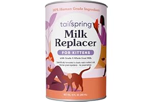 TAILSPRING Milk Replacer for Kittens, Liquid, Ready-to-Feed, Made with Whole Goat Milk 12 Fl Oz (Pack of 1)