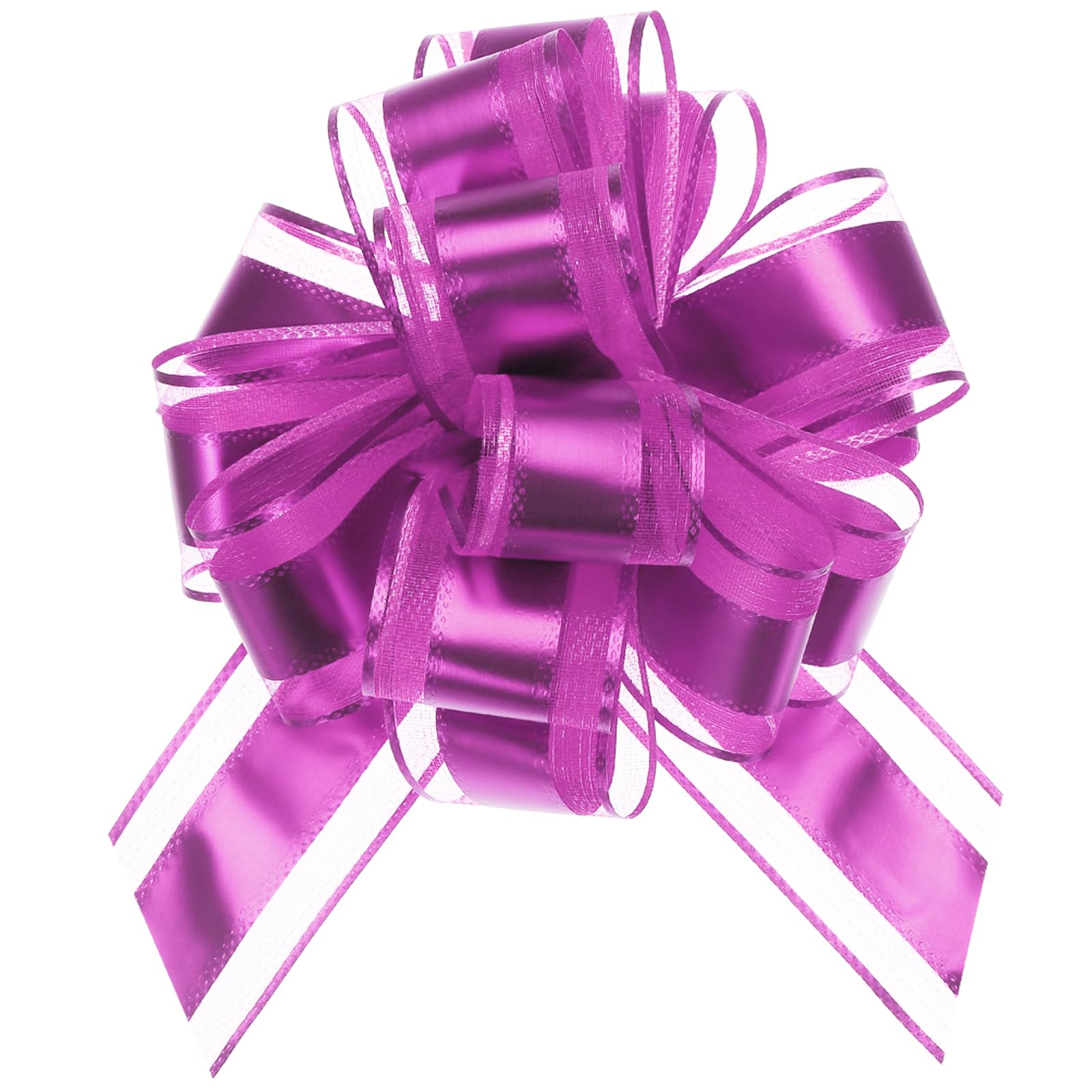 Uxcell 12pcs 9 Inch Extra Large Pull Bow Metallic Gift Wrapping Bows Ribbon Organza Rose Red for Wedding Baskets Presents Christmas Party