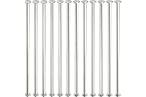 PATIKIL 12 Sets Chicago Screws, 5x150mm(DxH) Chicago Screws Phillips Binding Post Screw Bolts Leather Rivets 304 Stainless Steel Fasteners for Leather Belt Scrapbook Photo Albums, Silver