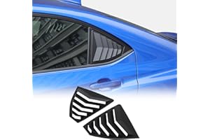 Daeiclru Rear Side Window Louvers Compatible with Subaru WRX 2022 2023 2024, Rear Side Window Louver Decorate Cover, Air Vent Scoop Shades Cover Accessories (Matt Black)