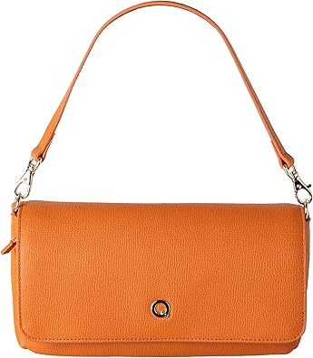 Amazon イマイバッグ Quay お財布ポーチ イタリアンレザー ショルダーバッグ お財布ポシェット 財布 レディース Swansy オレンジ ショルダーバッグ