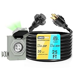 CircleRiver 25 Feet 30 Amp Generator Cord and Power